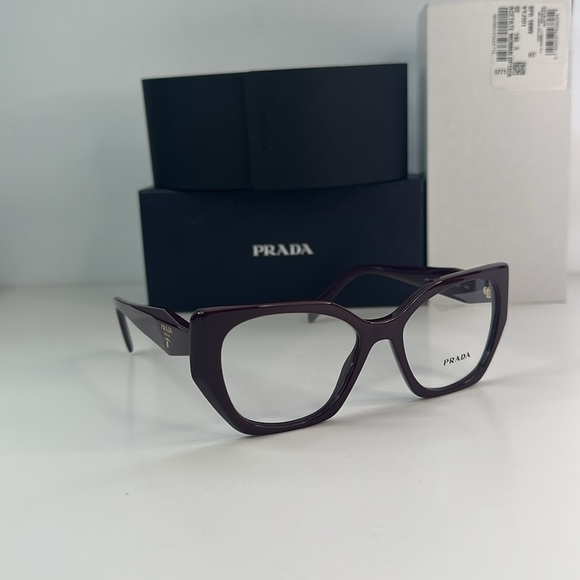 💯- New Authentic Prada PR 18WV VIY1O1 52 - Garnet Eyeglasses - Picture 6 of 17